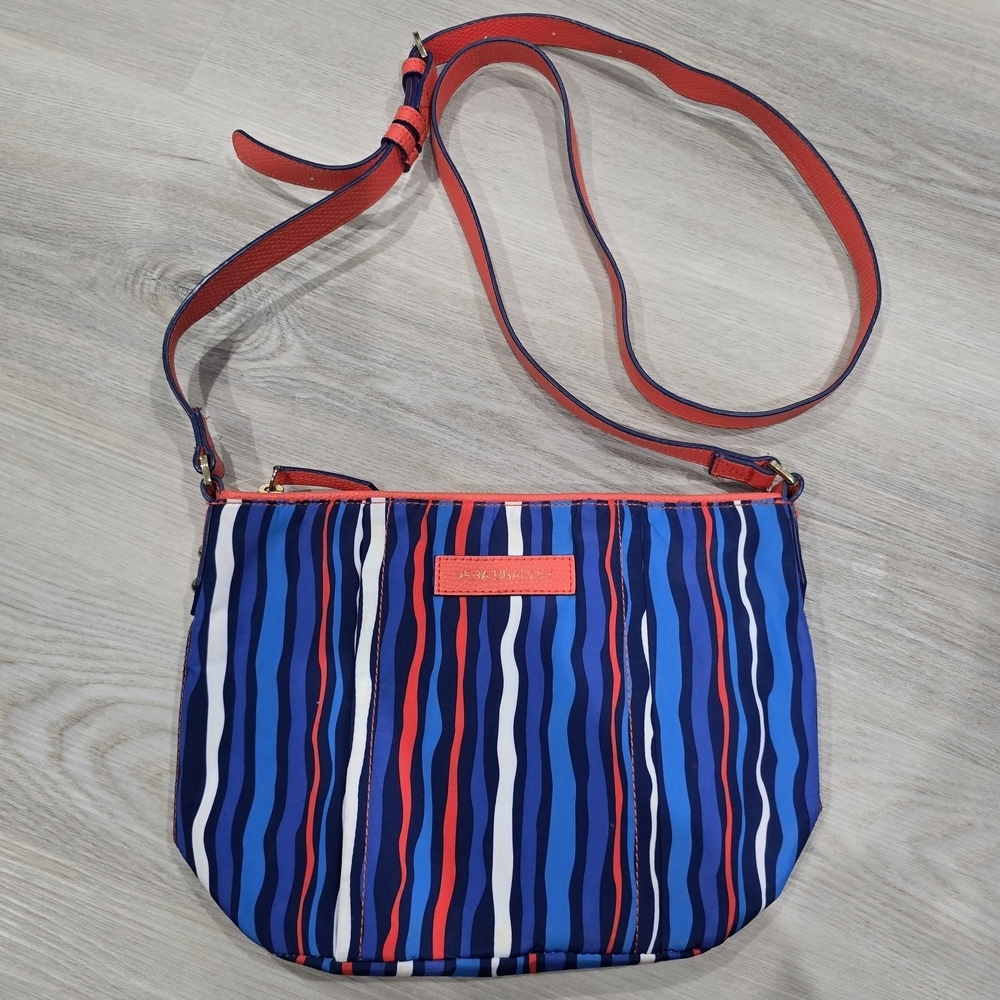 Vera Bradley Preppy Poly Crossbody In Cobalt Blue